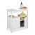 Relaxdays Mueble de Baño Bajo Lavabo 2 Espacios, Armario Pila Hueco para Sifón, Tiradores de Cuerda, 60x60x30 cm, Blanco
